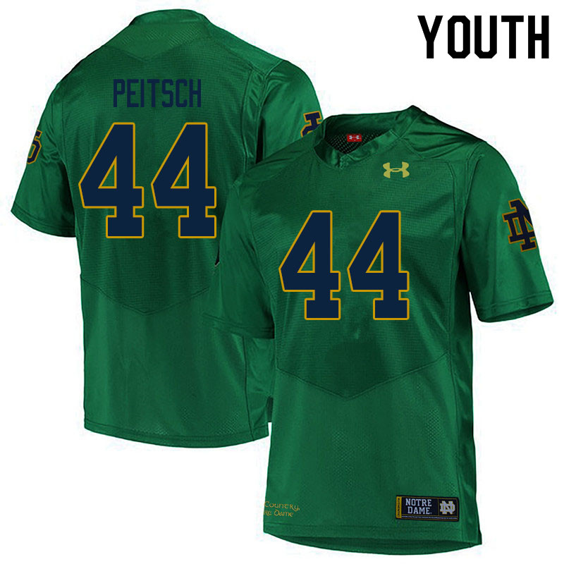 Youth #44 Alex Peitsch Notre Dame Fighting Irish College Football Jerseys Sale-Green - Click Image to Close